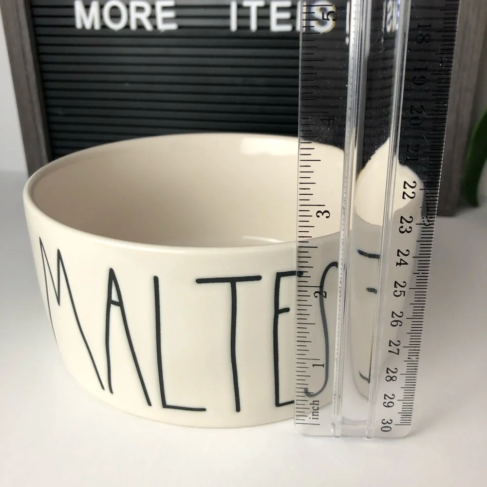 Rae Dunn MALTESE dog bowl